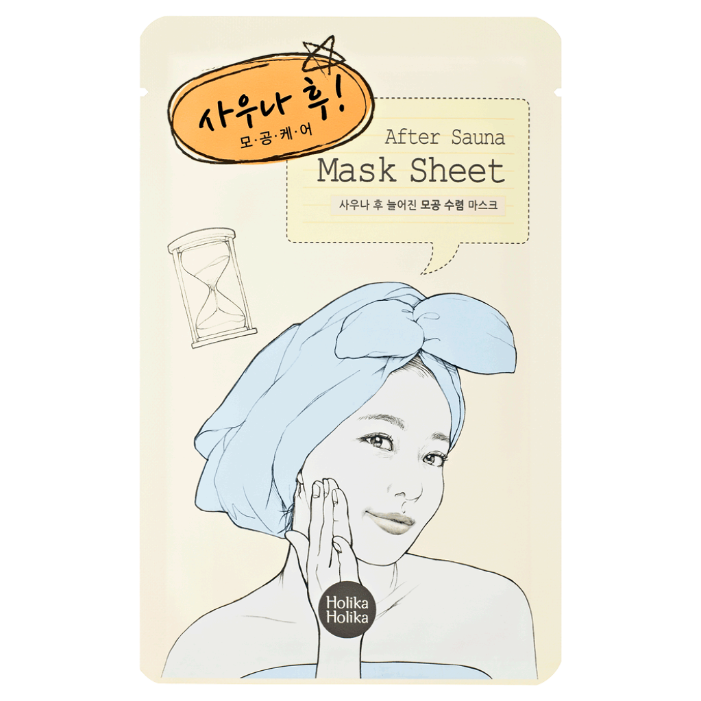 Тканевая маска после водных процедур, сужающая поры After Mask Sheet-Sauna - 1c56e-holika-holika-after-mask-sheet-sauna-1.png