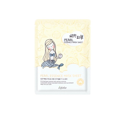 Тканевая маска c жемчугом ESFOLIO PURE SKIN ESSENCE MASK SHEET (PEARL)